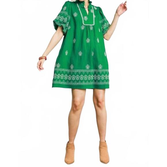 UMGEE Dresses & Skirts - NEW UMGEE ruffled sleeve dress in green